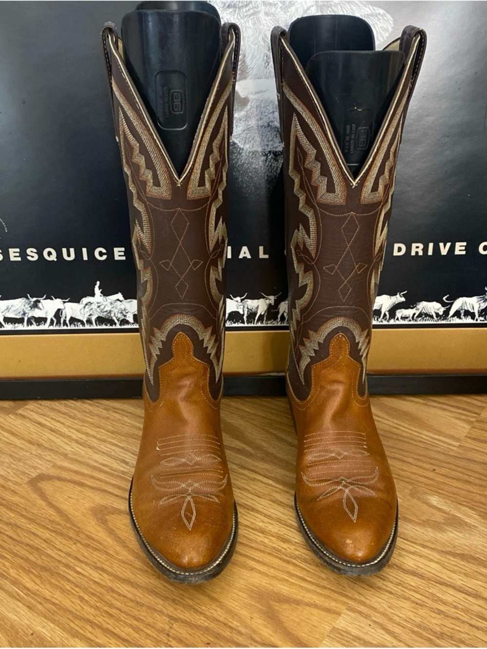 Anderson Bean Brown Leather Cowgirl Boots Women’s Size 6 Cowboy Western Wear